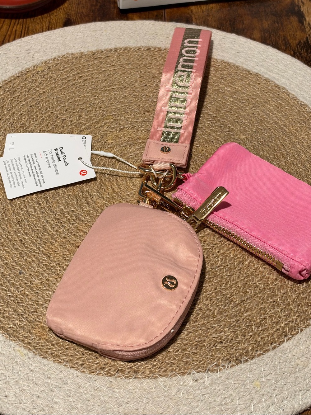 lululemon athletica Pink Duo Key & Card Holder Set